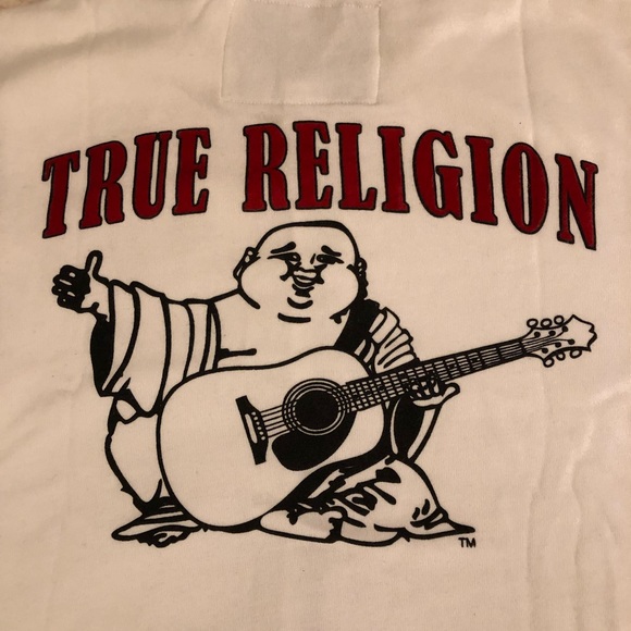 TRUE RELIGION Mens Buddha Logo Sweatsuit, White - Picture 5 of 8